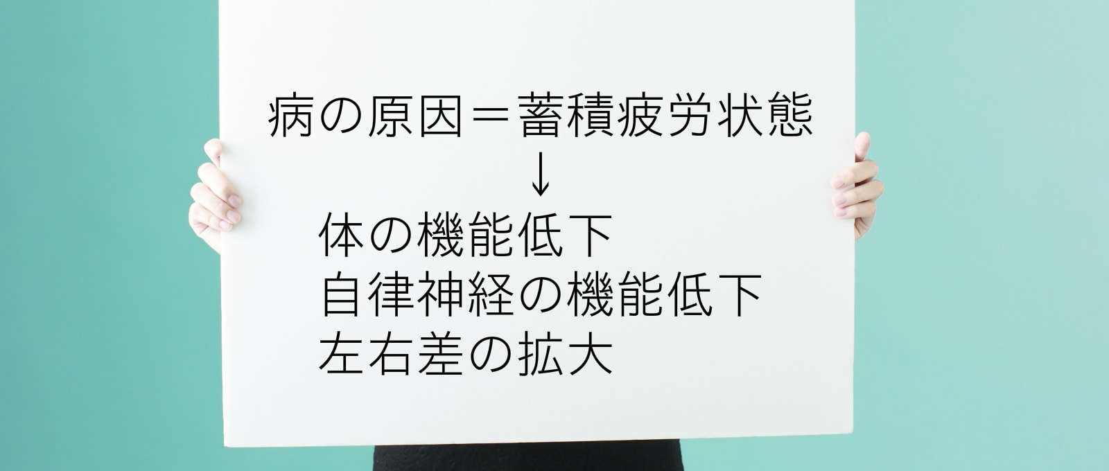 病の原因=蓄積疲労状態
